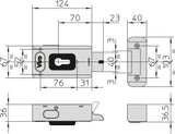 Viro V06 electric lock, with single cylinder, for single-leaf swing garage door with mechanism