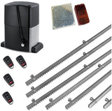 Μηχανισμός συρόμενης πόρτας NORTON-2500-OIL με πινακοδέκτη, 4 τηλεχειριστήρια, 7m μεταλλική κρεμαγιέρα και φωτοκύτταρα ασύρματα